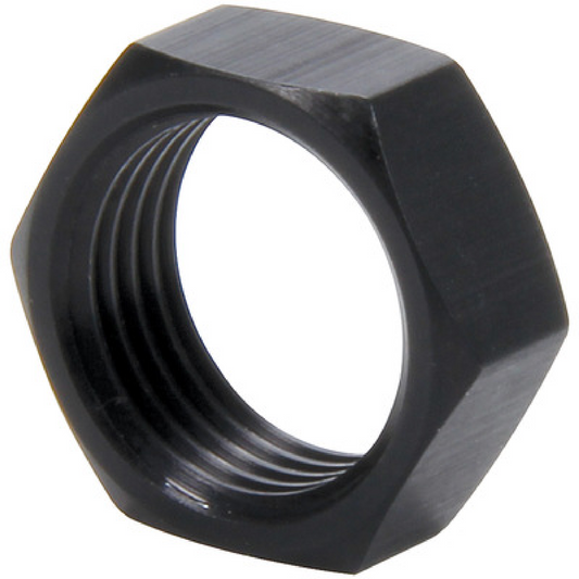 Jam Nut, Thin OD, Aluminum, Black Anodized,