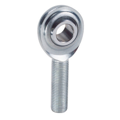 Rod End, CM Series, Spherical, 5/16 in Bore, 5/16-24 in, Steel, Zinc Oxide Male or Female